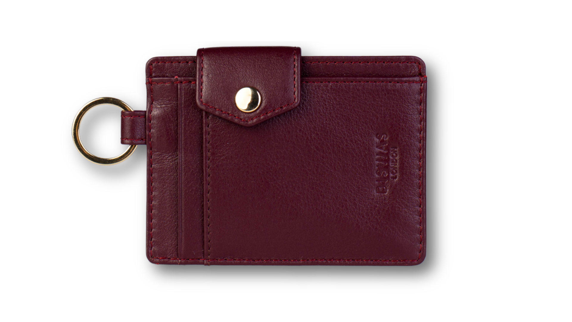 The Attaché card holder in Oxblood full-grain Nappa leather